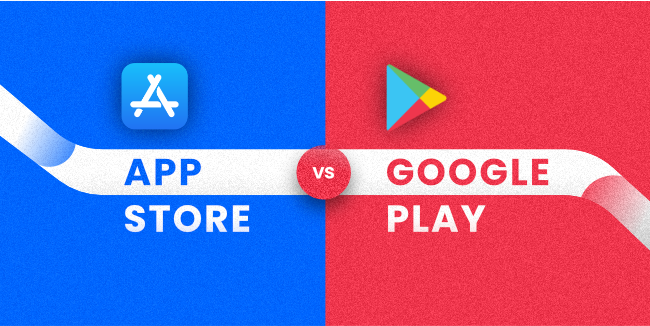  App downloads: Apple app store vs. Google play store