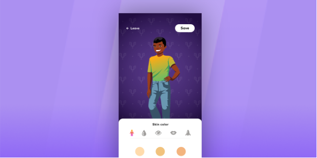 Screenshot from UJJI app showing customization