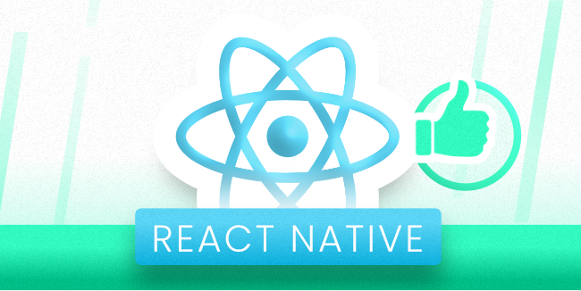 Alt - Logo of React Native with thumb up