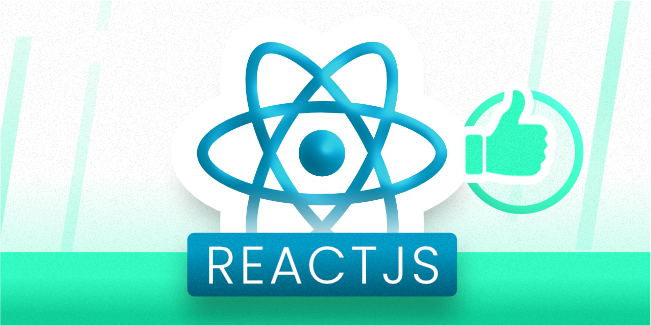 Logo of ReactJS with thumb up