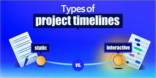 Static vs. interactive project timelines