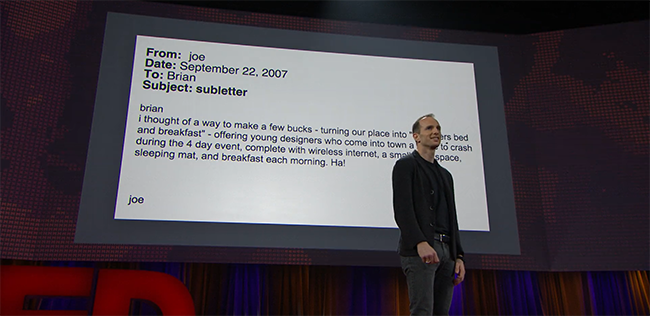 Photo from TED talk with mail in the background